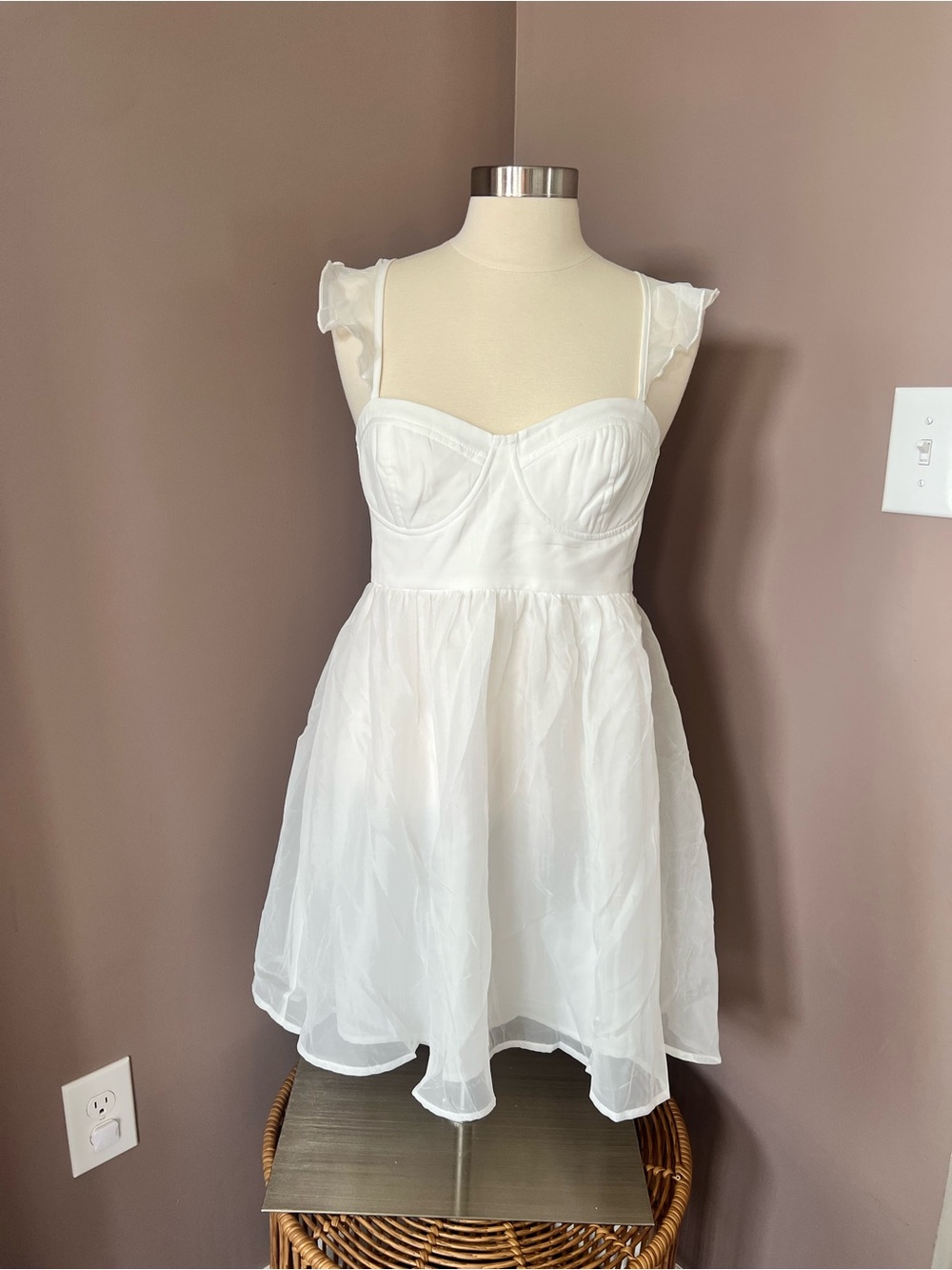 Le Lis White Babydoll dress